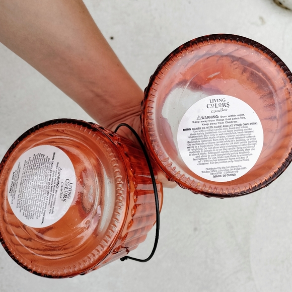 2 Orange Glass Jars - Picture 4 of 4